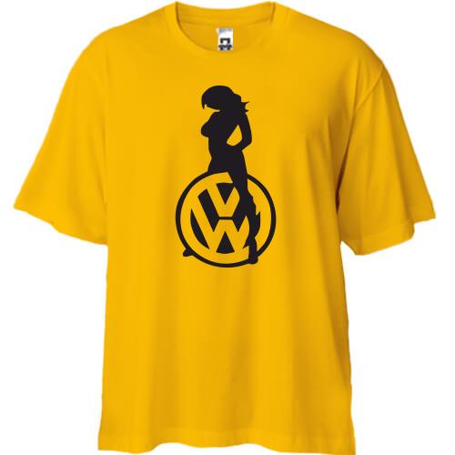 Футболка Oversize Volkswagen (лого з дівчиною)