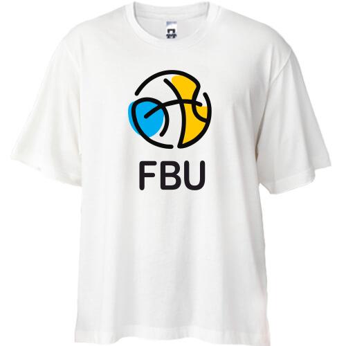 Футболка Oversize с лого федерации баскетбола Украины