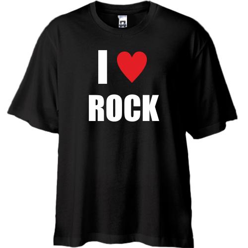 Футболка Oversize  I love Rock