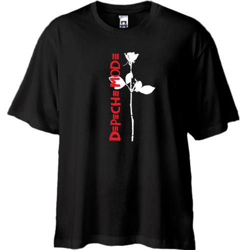 Футболка Oversize Depeche Mode white Rose