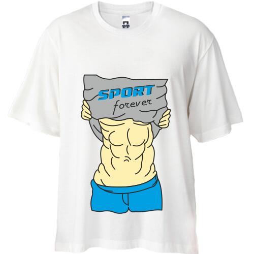 Футболка Oversize Sport forever з чоловічим торсом