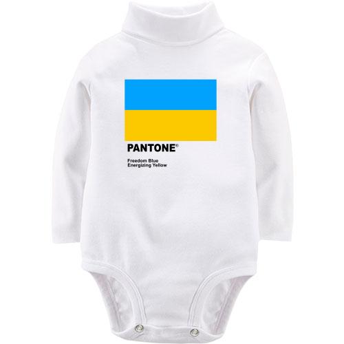 Дитяче боді LSL PANTONE Freedom blue, energizing yellow