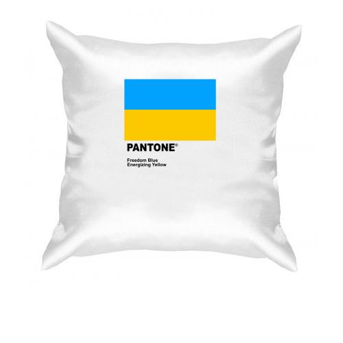 Подушка PANTONE Freedom blue, energizing yellow