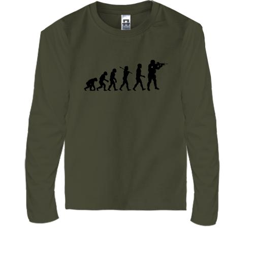 Дитяча футболка з довгим рукавом Еволюція воїна