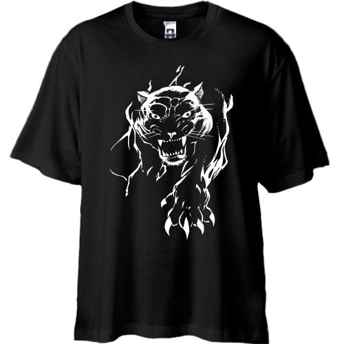 Футболка Oversize с пантерой