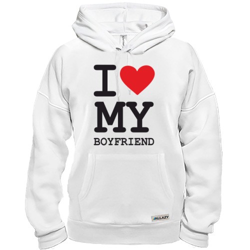 Худи с надписью «I love my boyfriend» и красным сердцем