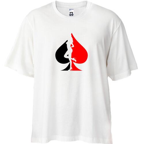 Футболка Oversize Poker Girl