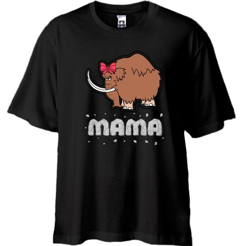Футболка Oversize Мама мамонт