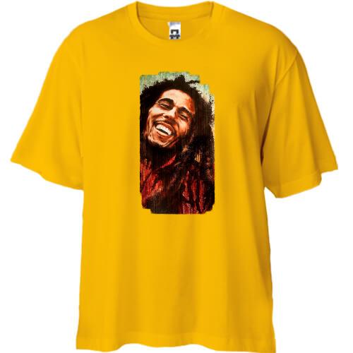 Футболка Oversize з усміхненим Bob Marley