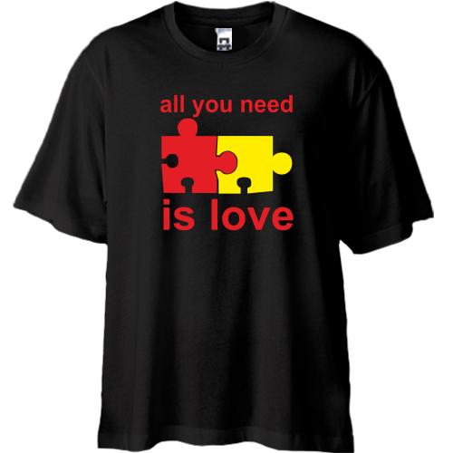 Футболка Oversize All you need is love