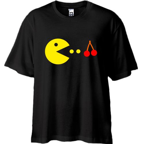 Футболка Oversize Pacman с вишней