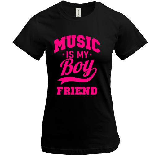 Футболка Music is my boyfriend