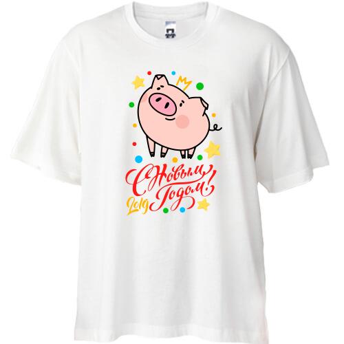 Футболка Oversize с надписью 