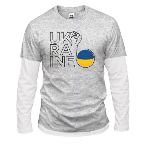 Комбинированный лонгслив Ukraine Power