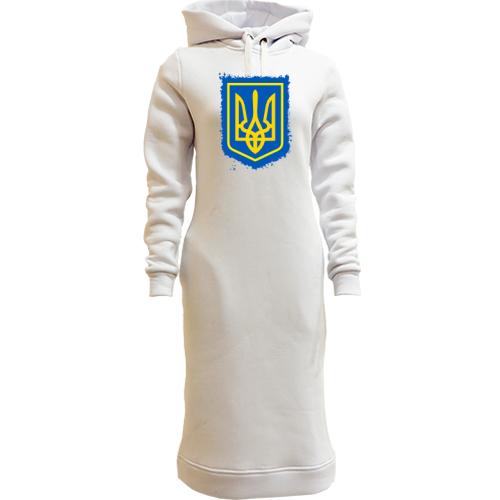 Женская толстовка-платье с гербом Украины (2) АРТ