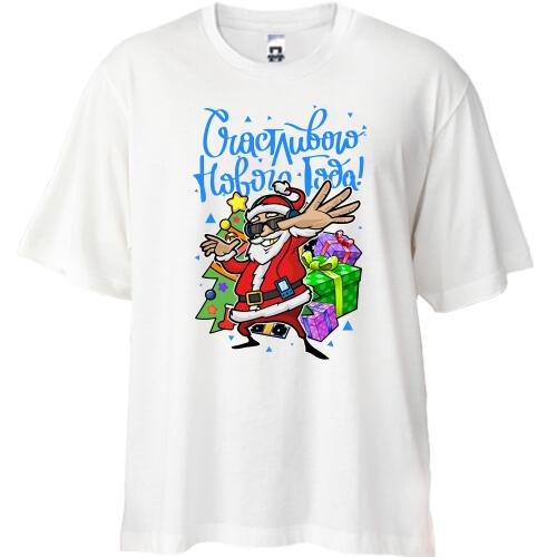 Футболка Oversize с крутым Санта Клаусом