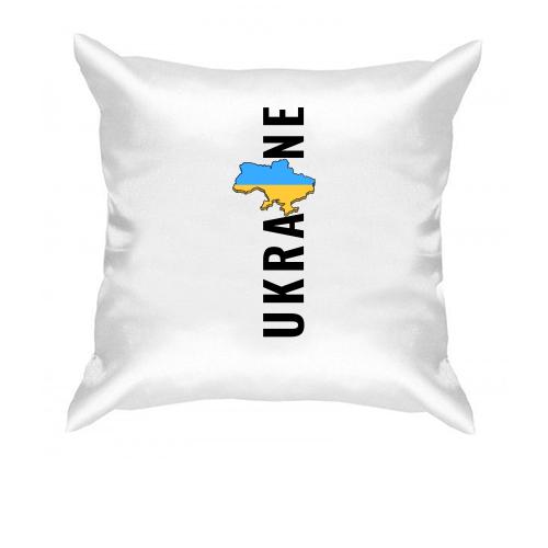 Подушка Ukraine (надпись с картой)