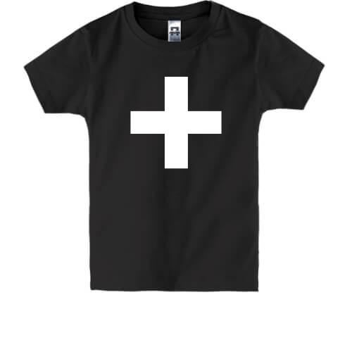 Детская футболка с крестом - опознавательным знаком ВСУ