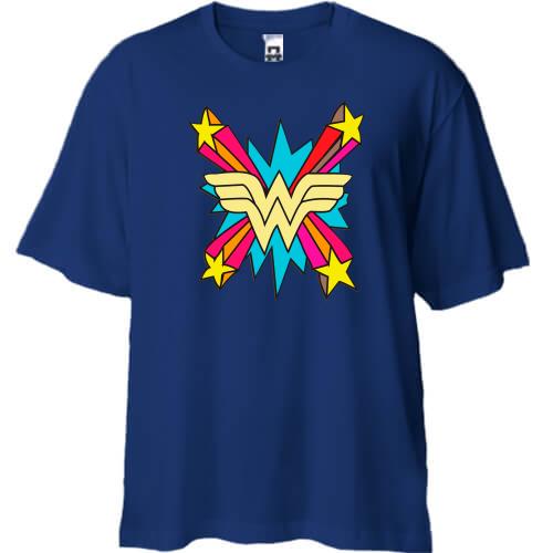 Футболка Oversize с логотипом Чудо-Женщины (Wonder Woman)