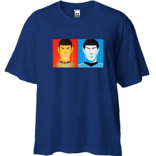 Футболка Oversize зі Споком і Джеймсом (Star Trek)
