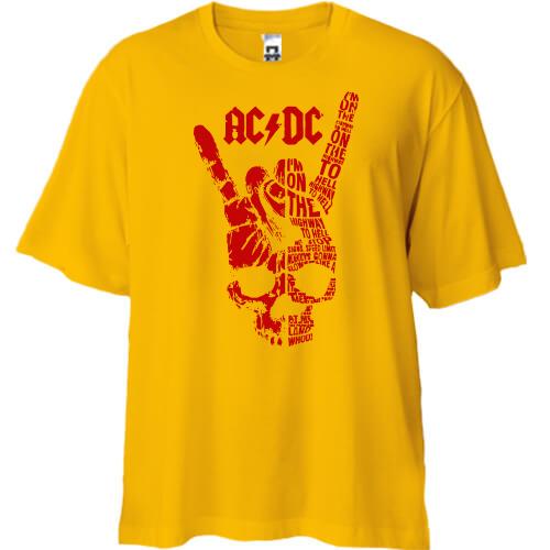 Футболка Oversize AC DC череп