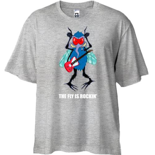 Футболка Oversize The fly is rockin'