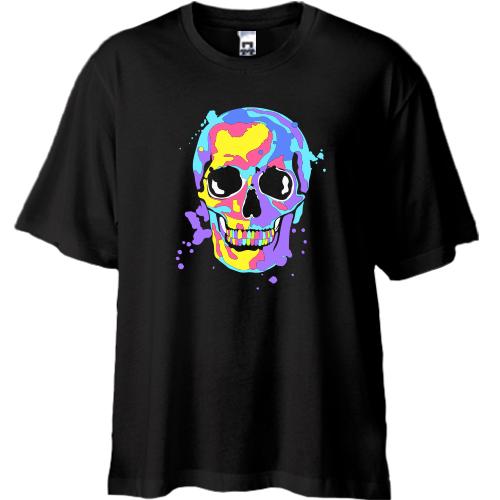 Футболка Oversize Skull pop art