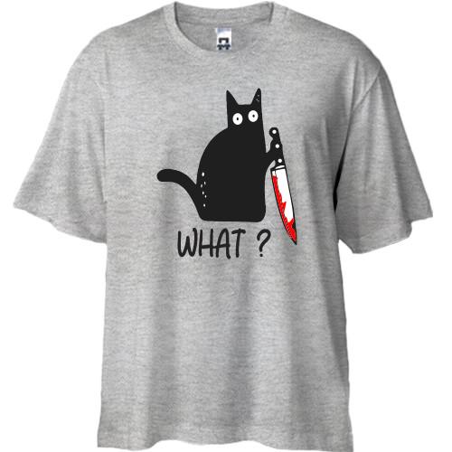 Футболка Oversize What cat