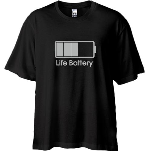 Футболка Oversize Life Battery