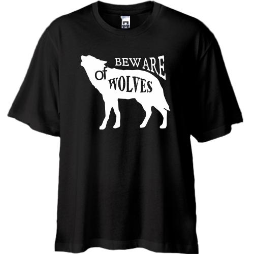 Футболка Oversize beware of wolves