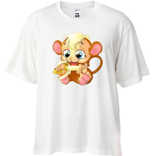 Футболка Oversize Мавпочка з бананом