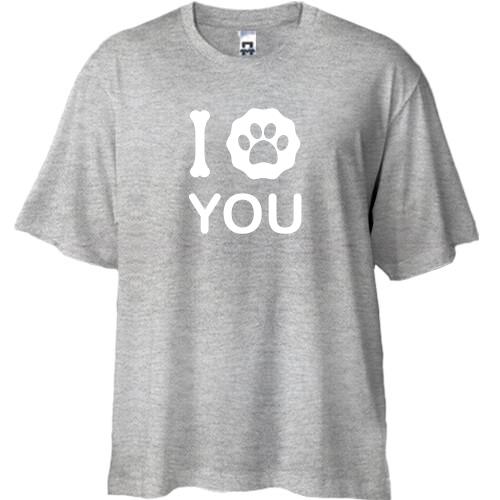 Футболка Oversize I лапа you