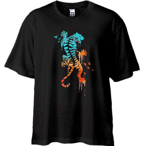 Футболка Oversize з яскравим тигром (2)