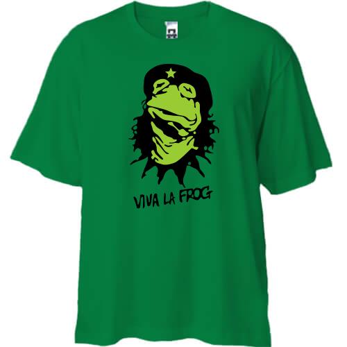 Футболка Oversize с лягушкой  Viva la Frog