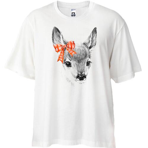 Футболка Oversize з оленям