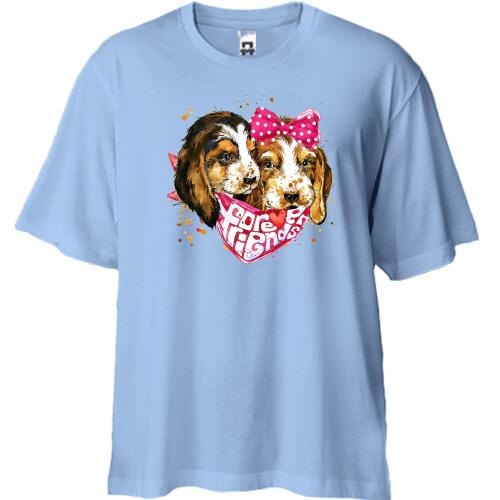 Футболка Oversize Forever friends з біглями