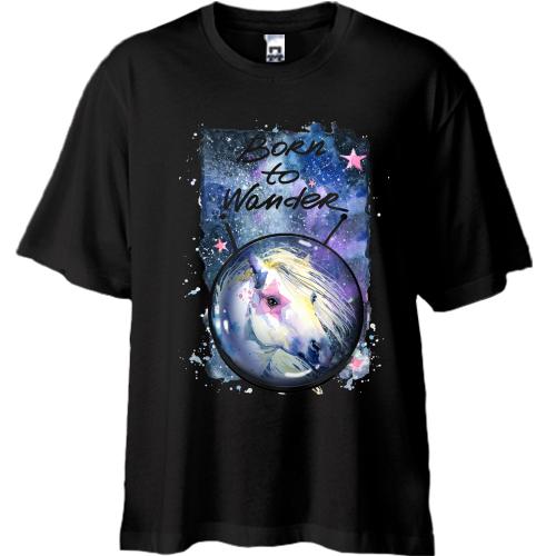Футболка Oversize з єдинорогом 
