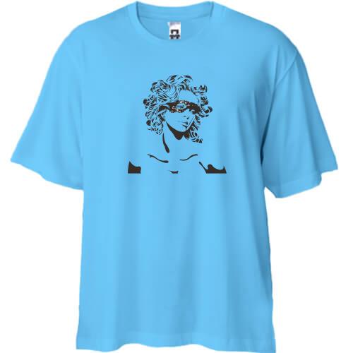 Футболка Oversize Девушка в маске