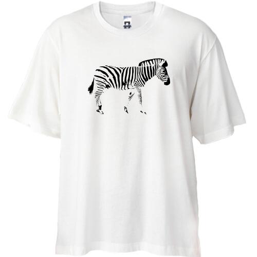 Футболка Oversize з зеброю