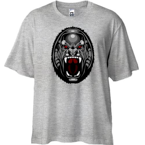 Футболка Oversize зі злим Кінг-Конгом