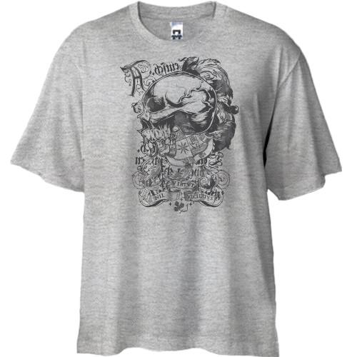 Футболка Oversize с черепом рыцаря