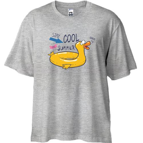 Футболка Oversize с надувным утёнком 