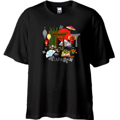 Футболка Oversize з японським колоритом 