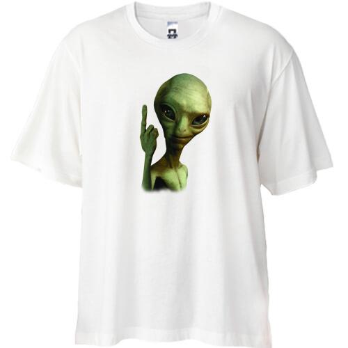 Футболка Oversize з прибульцем Полом