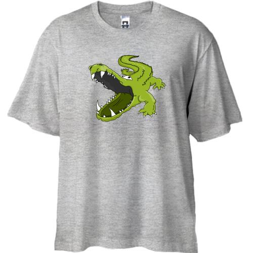 Футболка Oversize с крокодилом