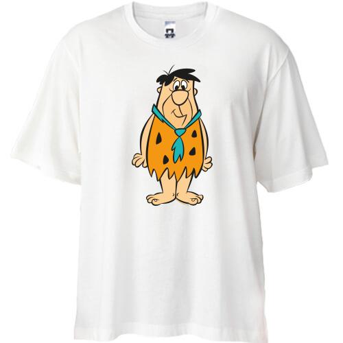 Футболка Oversize з Фредом Флінтстоуном