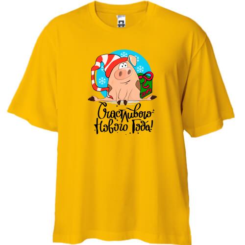 Футболка Oversize с надписью 