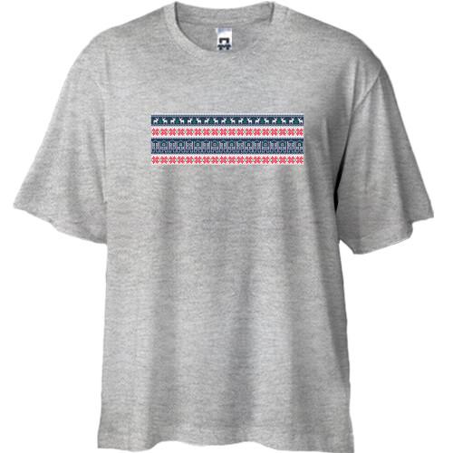 Футболка Oversize с новогодним узором (2)