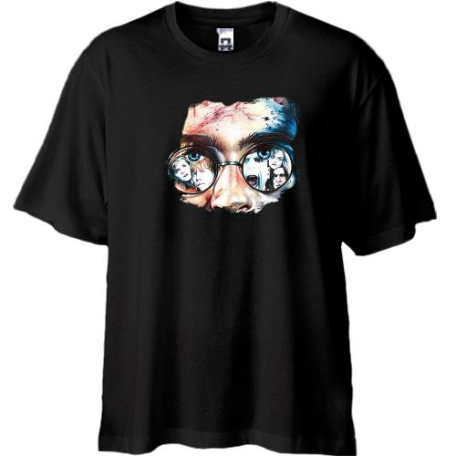 Футболка Oversize з Гаррі Поттером і персонажами саги