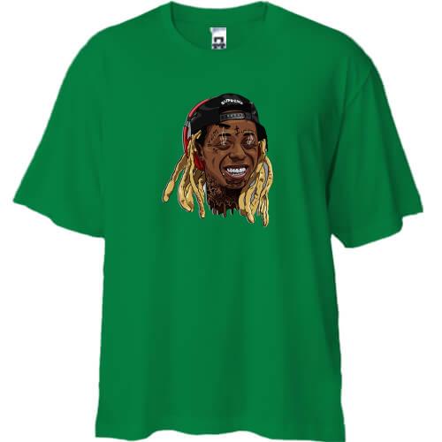 Футболка Oversize з усміхненим Lil Wayne